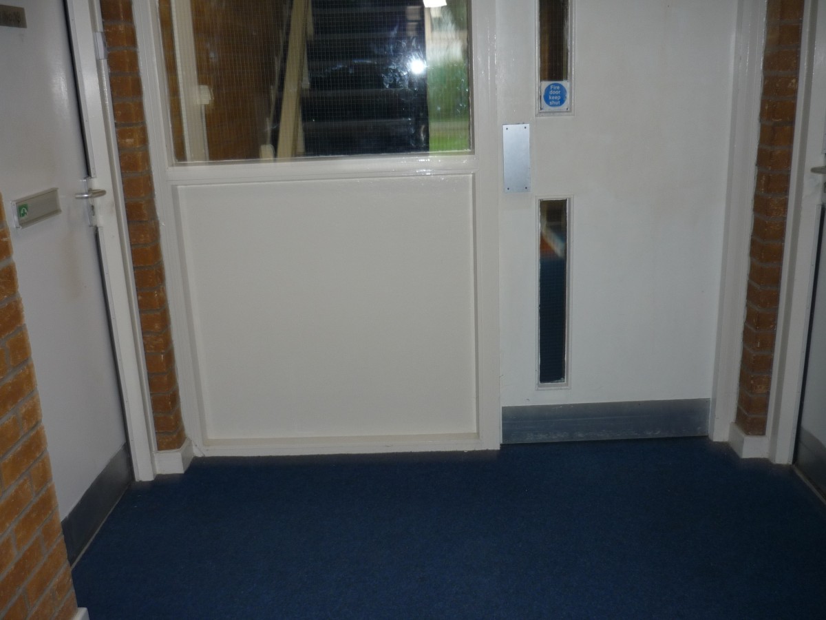 Asbestos Fire Panel beneath Fire Glass